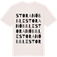 Vintage White t-shirt med Stora Nöbble ordlek t-shirt