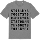 Mid Heather Gray t-shirt med Stora Nybygget ordlek t-shirt