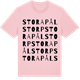 Pink Cotton t-shirt med Stora Pålstorp ordlek t-shirt