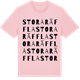 Pink Cotton t-shirt med Stora Räffla ordlek t-shirt