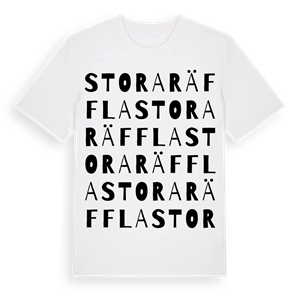 Stora Räffla ordlek t-shirt – ekologisk bomull t-shirt från Pinshirt