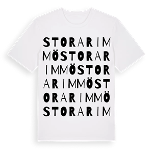 Stora Rimmö ordlek t-shirt – ekologisk bomull t-shirt från Pinshirt