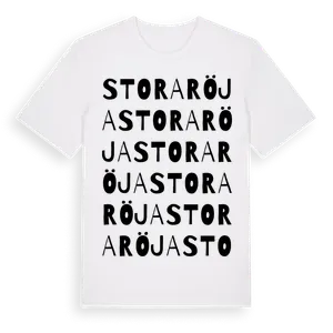 Stora Röja ordlek t-shirt – ekologisk bomull t-shirt från Pinshirt