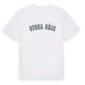 Stora Röja college t-shirt – ekologisk bomull t-shirt från Pinshirt