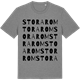 Mid Heather Gray t-shirt med Stora Rom ordlek t-shirt