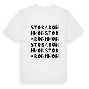 Stora Rönnmon ordlek t-shirt – ekologisk bomull t-shirt från Pinshirt
