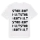 White t-shirt med Stora Rothult ordlek t-shirt
