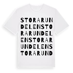 Stora Rundelen ordlek t-shirt – ekologisk bomull t-shirt från Pinshirt