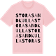 Pink Cotton t-shirt med Stora Sandkulla ordlek t-shirt