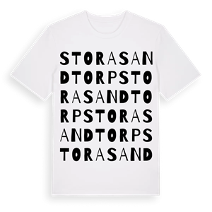Stora Sandtorp ordlek t-shirt – ekologisk bomull t-shirt från Pinshirt