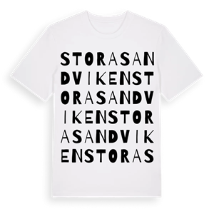 Stora Sandviken ordlek t-shirt – ekologisk bomull t-shirt från Pinshirt
