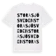 White t-shirt med Stora Sjösveden ordlek t-shirt
