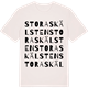Vintage White t-shirt med Stora Skälsten ordlek t-shirt