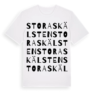 Stora Skälsten ordlek t-shirt – ekologisk bomull t-shirt från Pinshirt
