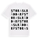 White t-shirt med Stora Skräddarp ordlek t-shirt