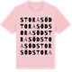 Pink Cotton t-shirt med Stora Söd ordlek t-shirt