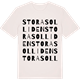 Vintage White t-shirt med Stora Solliden ordlek t-shirt