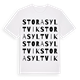 White t-shirt med Stora Syltvik ordlek t-shirt
