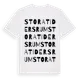 White t-shirt med Stora Tidersrum ordlek t-shirt