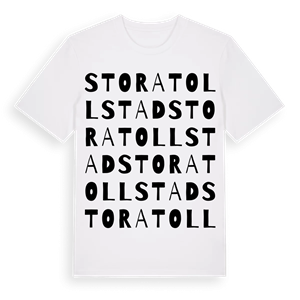 Stora Tollstad ordlek t-shirt – ekologisk bomull t-shirt från Pinshirt