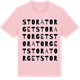 Pink Cotton t-shirt med Stora torget ordlek t-shirt