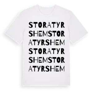 Stora Tyrshem ordlek t-shirt – ekologisk bomull t-shirt från Pinshirt