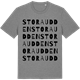 Mid Heather Gray t-shirt med Stora Udden ordlek t-shirt