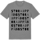 Mid Heather Gray t-shirt med Stora Uppäng ordlek t-shirt