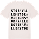 Vintage White t-shirt med Stora Vallen ordlek t-shirt