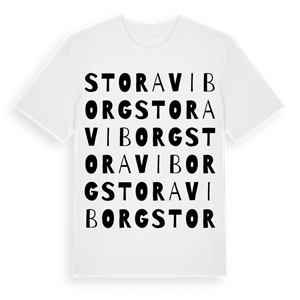 Stora Viborg ordlek t-shirt – ekologisk bomull t-shirt från Pinshirt