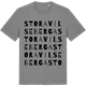 Mid Heather Gray t-shirt med Stora Vilseberga ordlek t-shirt