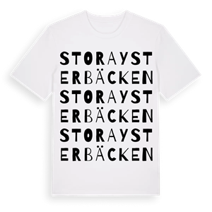 Stora Ysterbäcken ordlek t-shirt – ekologisk bomull t-shirt från Pinshirt