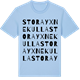 Blue Soul t-shirt med Stora Yxnekulla ordlek t-shirt