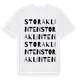 White t-shirt med Storaklinten ordlek t-shirt