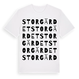 Storgärdet ordlek t-shirt – ekologisk bomull t-shirt från Pinshirt