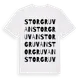 White t-shirt med Storgruvan ordlek t-shirt