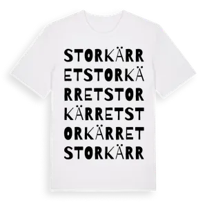 Storkärret ordlek t-shirt – ekologisk bomull t-shirt från Pinshirt