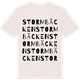 Vintage White t-shirt med Stormbäcken ordlek t-shirt