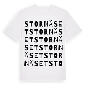 Stornäset ordlek t-shirt – ekologisk bomull t-shirt från Pinshirt