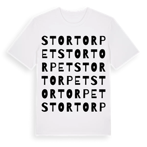 Stortorpet ordlek t-shirt – ekologisk bomull t-shirt från Pinshirt