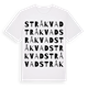 White t-shirt med Stråkvad ordlek t-shirt