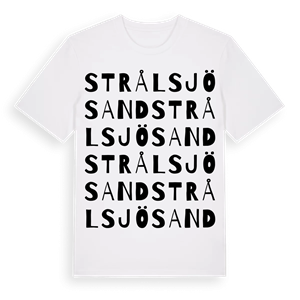Strålsjösand ordlek t-shirt – ekologisk bomull t-shirt från Pinshirt