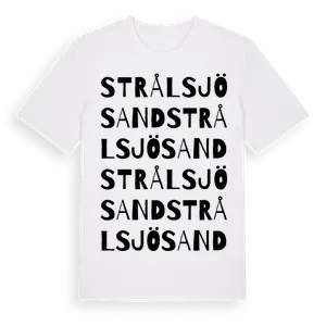 Strålsjösand ordlek t-shirt – ekologisk bomull t-shirt från Pinshirt
