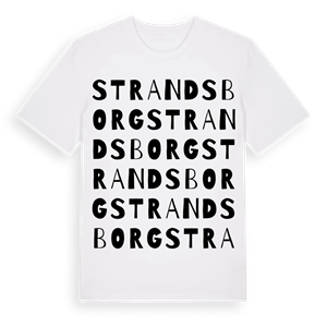 Strandsborg ordlek t-shirt – ekologisk bomull t-shirt från Pinshirt