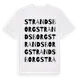 White t-shirt med Strandsborg ordlek t-shirt