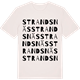 Vintage White t-shirt med Strandsnäs ordlek t-shirt