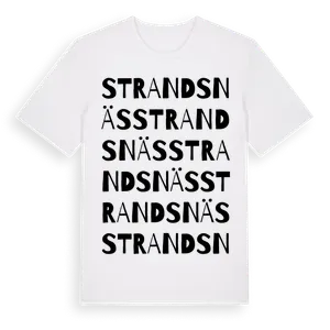 Strandsnäs ordlek t-shirt – ekologisk bomull t-shirt från Pinshirt