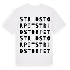 Stridstorpet ordlek t-shirt – ekologisk bomull t-shirt från Pinshirt
