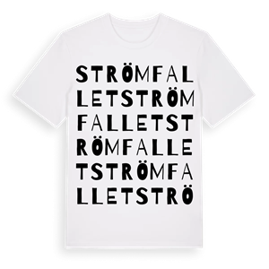 Strömfallet ordlek t-shirt – ekologisk bomull t-shirt från Pinshirt