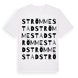 Strömmestad ordlek t-shirt – ekologisk bomull t-shirt från Pinshirt